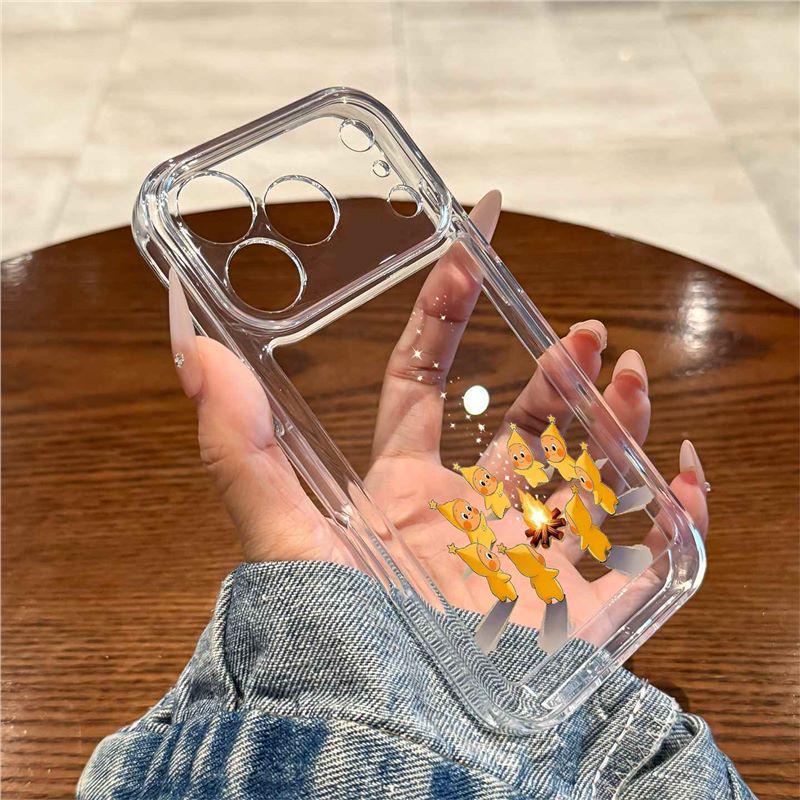 

Compatible with iPhone 17 Pro Max Case, Transparent Silicone with Cute Star Design iPhone 14 Plus