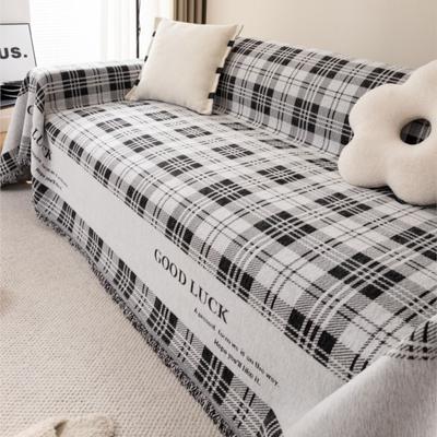 Plaid Sofa Cover Mat Throw Blanket Living Room Three Seats Sofa Couple Position  Modern Throw Camping Picnic Blanket