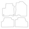 [BLM]HY038 Red - Set of Velour Floor Mats To Fit Hyundai Kona Electric I 2018-2023 - Red Trim