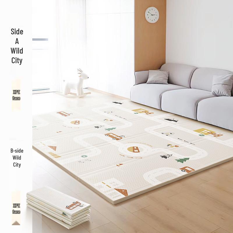 BABYGO Foldable Infant Crawling Mat - Thick XPE Foam Baby Play Mat for Home