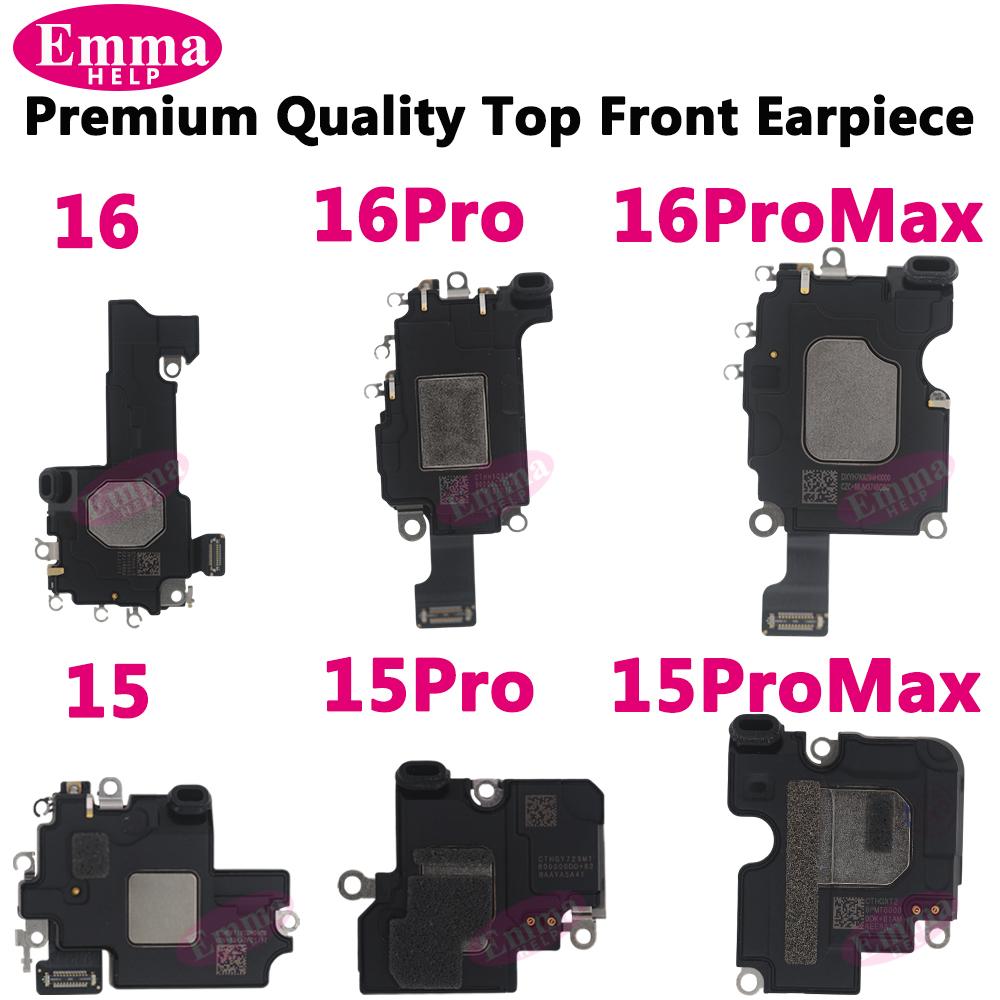 Top Earpiece Speaker for iPhone 16 15 Pro Max Plus Ear Sound Receiver with Proximity Sensor Flex Cable Replacement Repair Parts
