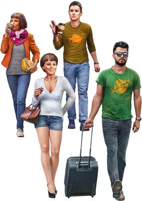 Miniart City Traveler Figur 4 Plastikmodell MA38095 1/35 Set, Figuren,