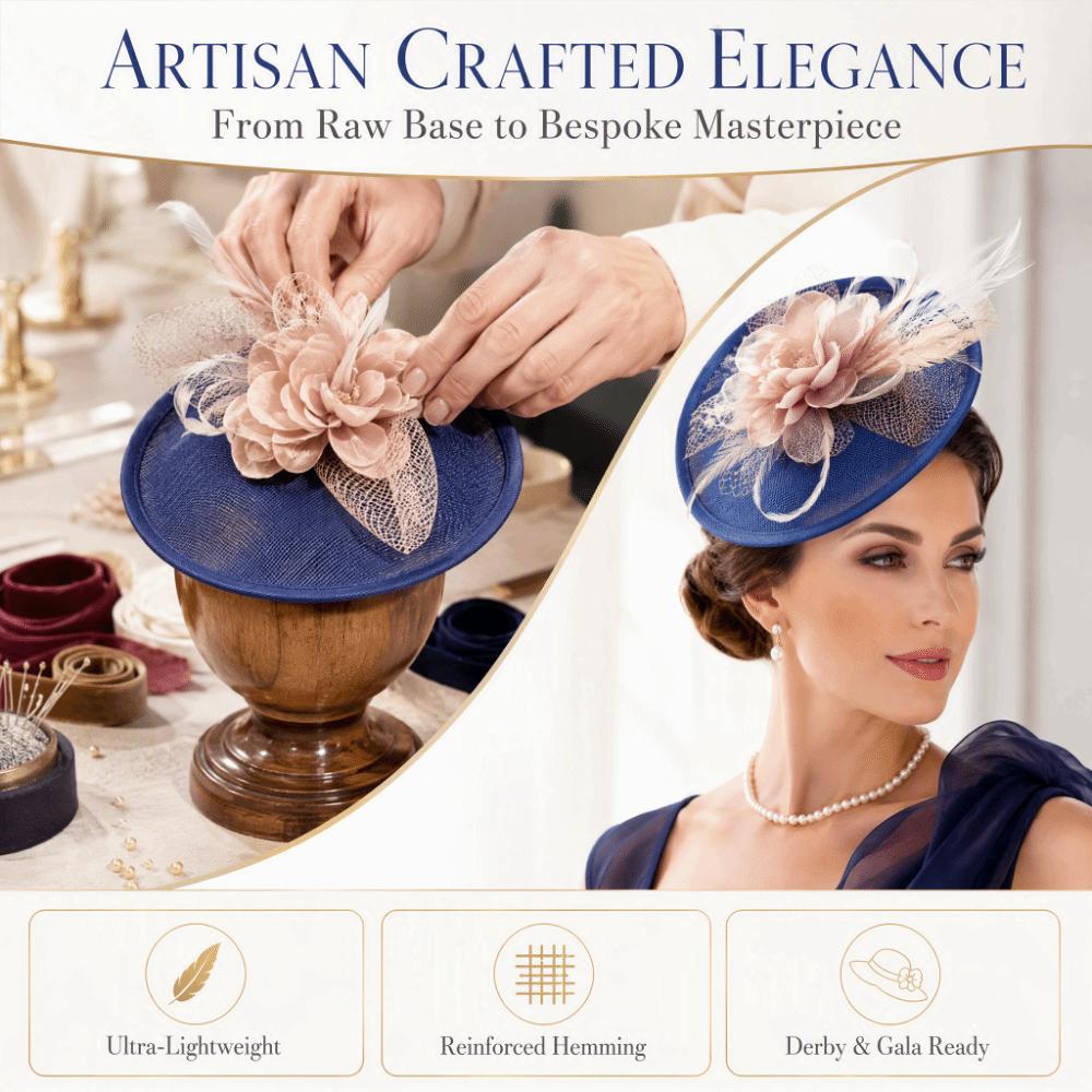 Headpiece Vintage Fascinator Hat Wide Brim Masquerade Top Hat Linen Yarn Fascinator Hat Base  Lady