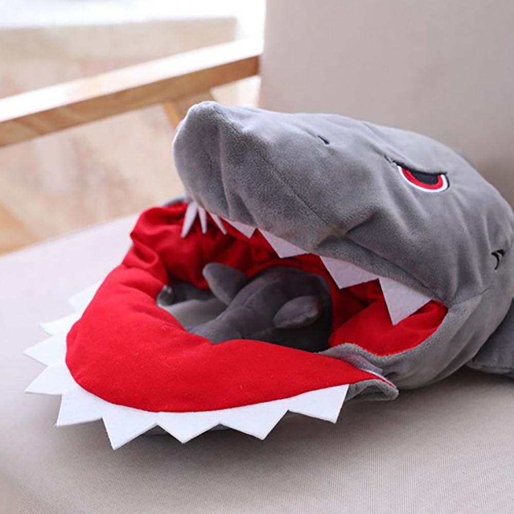 Adult Plush Dinosaur Hat PP Cotton Doll Plush Shark Hat Creative Headgear Dinosaur  Kids Gift