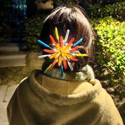 Twist Bar LED Glow Hairpin LED Glow Light Up New Year Hairpin Photographic Headwear Colorful New Year Headdress Decorations