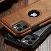 (Brown) Ultra Thin Slim Leather Phone Case