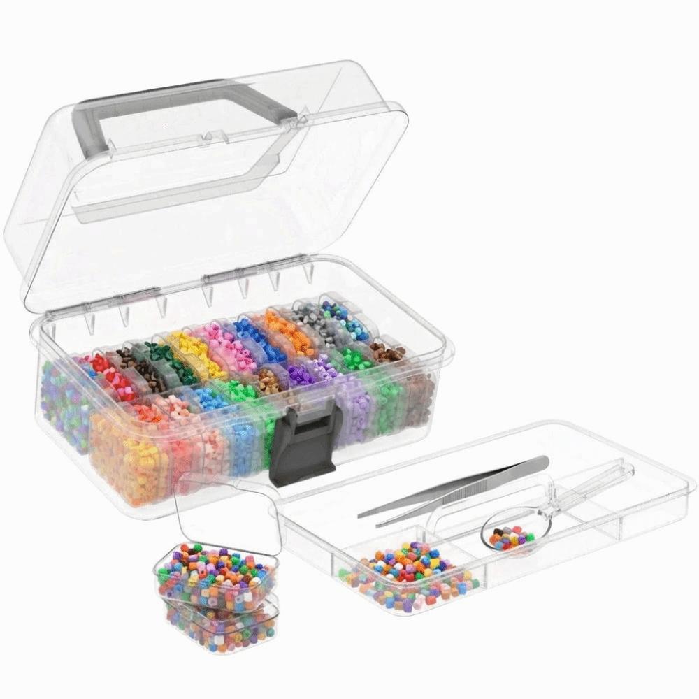 Large Capacity Fuse Beads Organizer 20pcs Small Boxes with Cover Craft Storage Tool Box Space Saving Waterproof