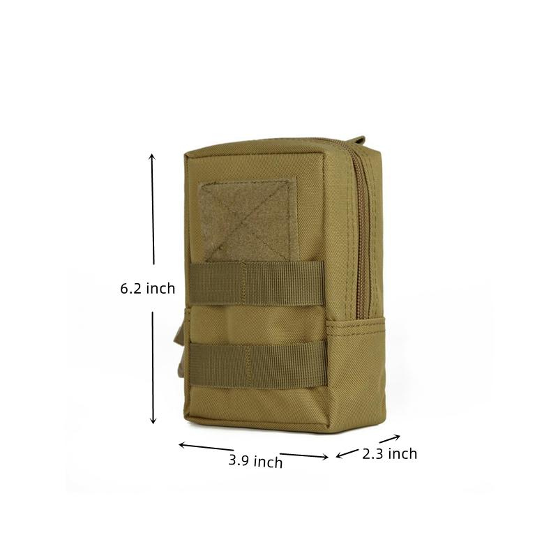 Tactical Military Multifunctional EDC Utility Pouch Waist Bags Sundries Storage Molle Tool Zipper Waist Pack Accessory-1 Piece