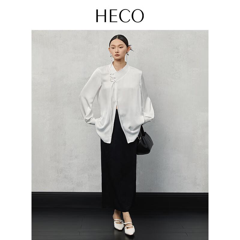 HECO Chuyan New Chinese Style Frogs Closure Long Sleeve Blouse