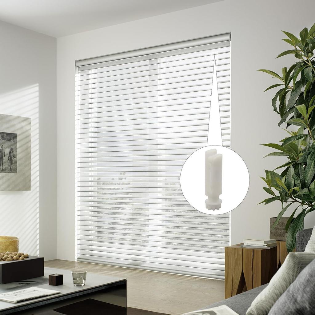 20Pcs Vertical Blind Stem Replacement White Stems for Window Carrier Vanes Headrail Repair Kit Vertical Blinds Curtain Accessories