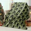 Christmas Throw Blanket Red and Black Buffalo Plaid Deer Design Fuzzy Blanket Cozy Soft Warm Flannel Xmas Blankets for Couch