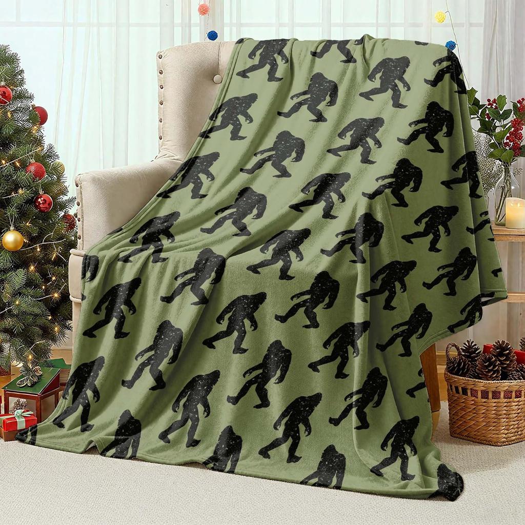 Christmas Throw Blanket Red and Black Buffalo Plaid Deer Design Fuzzy Blanket Cozy Soft Warm Flannel Xmas Blankets for Couch