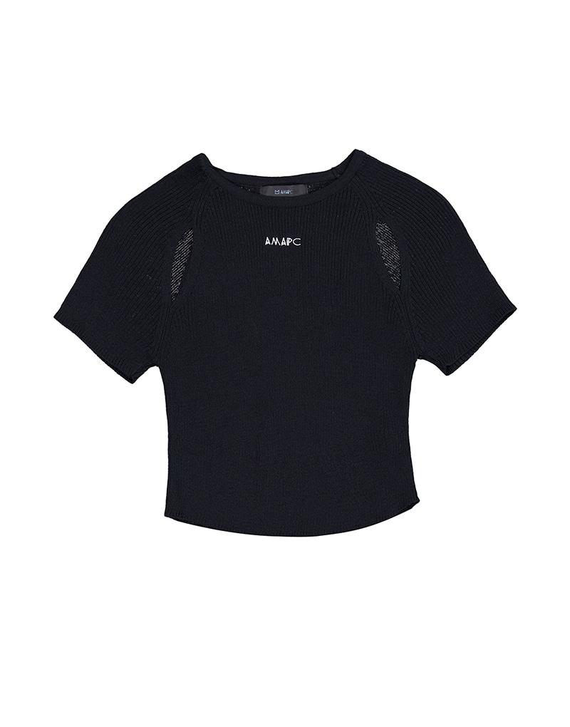 Amaps Cutout Detail Half Knit - Black Free