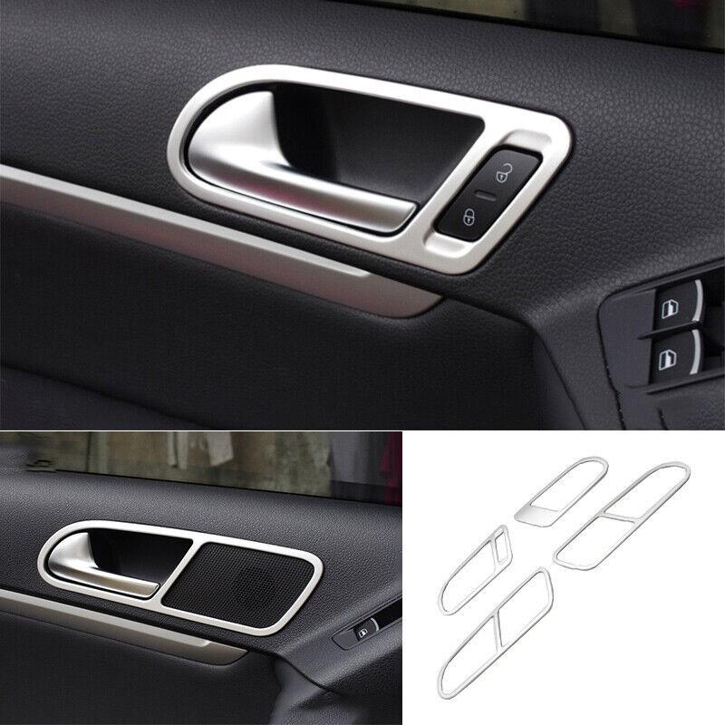 Fit For Volkswagen Tiguan 2010-2016 Inner Door Handle Cover Trim 4PCS Silver ABS