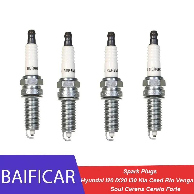 

Brand New 4PCS Spark Plugs RER8MC 1885410080 1885510080 For Hyundai I20 IX20 I30 Kia Ceed Rio Venga Soul Carens Cerato Forte 4PCS Brand