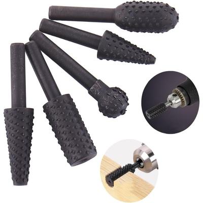 Rongon Döner Matkap Uçları Seti Ahşap Oyma Dosyası Raspa Matkap Ucu 5 Adet, 1/4" 6mm Şaft Alet Gücü