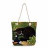 Flower Cat Print Thick Rope Single-shoulder Beach Bag 7262