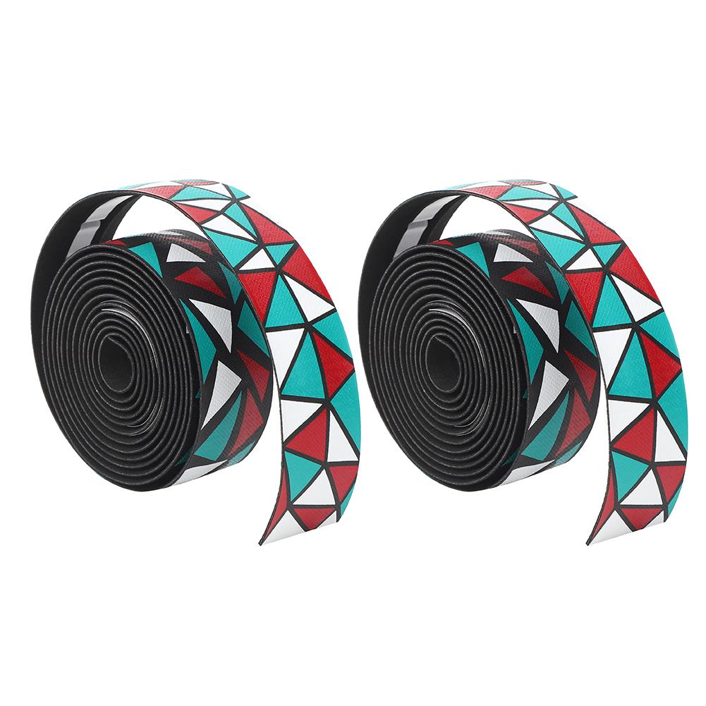 Bike Handlebar Skid Resistance Handle Bar Tapes Road Bicycle Bend Handlebar Damping Wrap Fixing Strapsgreen red white