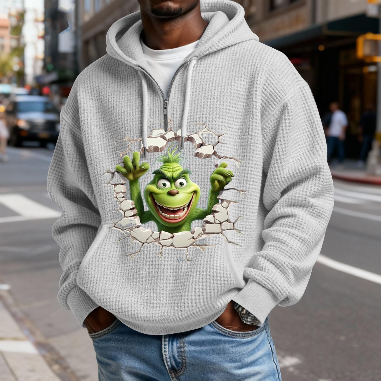 

Men s Casual Color Zipper Long Sleeve Hooded Sweatshirt, Everyday Zipper Casual Long Sleeve T-Shirt XL білий