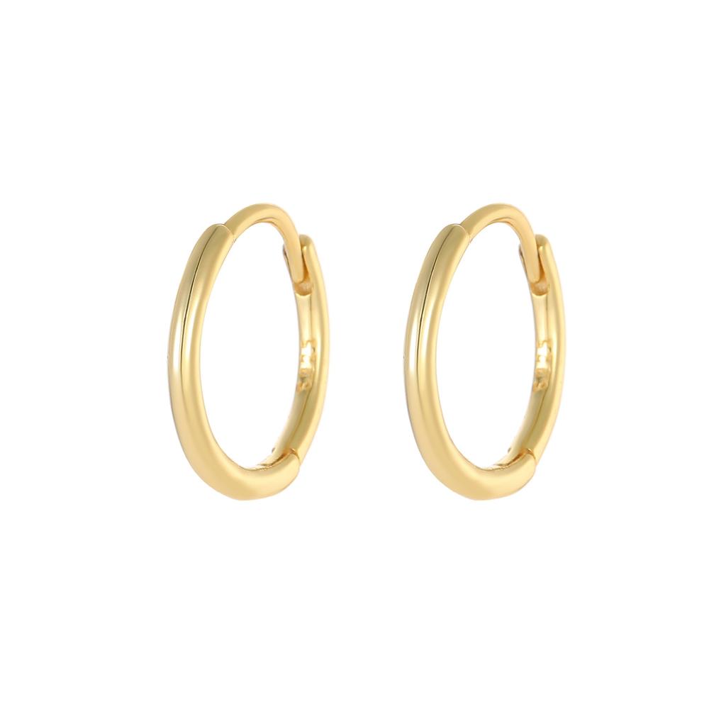 925 Sterling Silver Minimalist Huggie Hoop Earrings | Gold/Silver Tone Multiple Sizes Small Hoop Earrings for Women Men