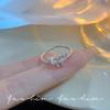 Elegant Butterfly Zircon Silver Ring: Women's High-End Luxury Style Jewelry