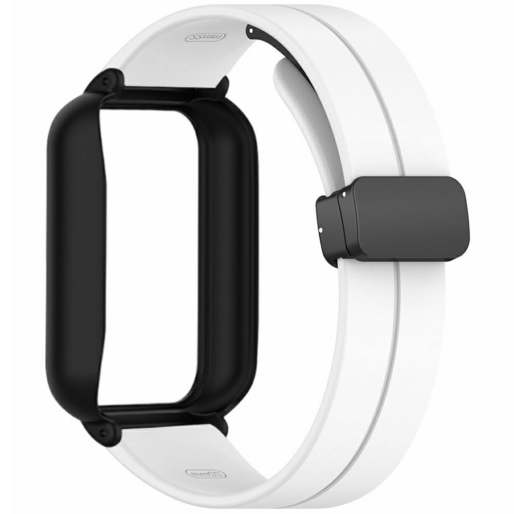 Für Xiaomi Smart Band 9 Pro Armband mit Hülle 2 in 1 Silikon-Uhrenarmband Magnetischer Faltverschluss