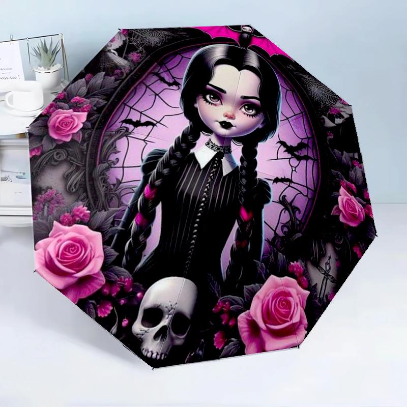 Gothic Fashion And Mystery 8-Frame for Travel, camping, Casual Lightweight Portable Umbrella, Essential for every family Holidays Birthday Gift