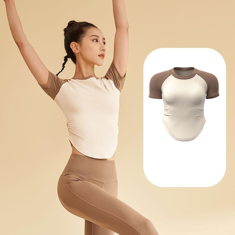 Sommer Nahtlose Sport T Shirt Frauen Kurzarm Fitness Schnell trocknend Yoga Shirts Sportswear Workout Training Gym Tees