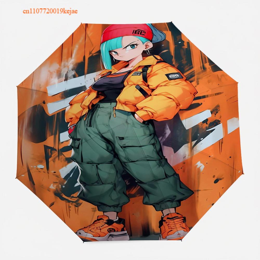 Anime Dragon Ball Goku Umbrella, Epic Cosmic Battle Legacy Scene, Compact Folding Umbrella, Windproof , for Cosplay & Daily Use