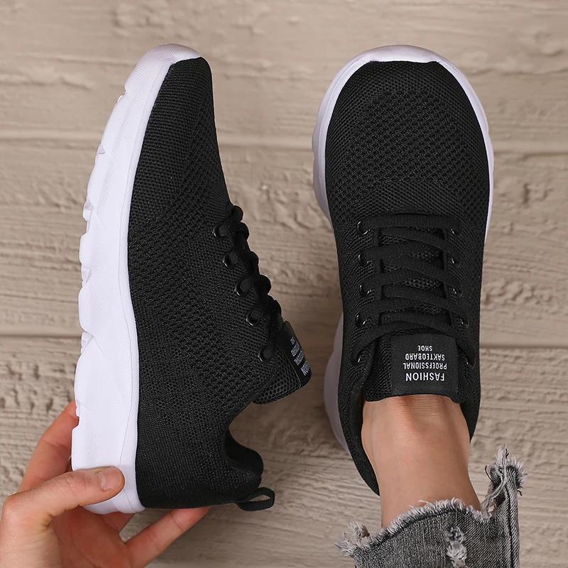

Summer Hollow Knitted Breathable Women s Leisure Sneakers Lightweight Running Shoes Fashionable Dirt Resistant Walking Shoes 36 черный белый