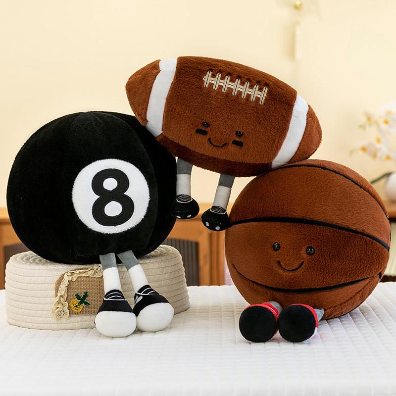 Plush Soccer Ball Toy With Legs For Kids And Home Decor Fun