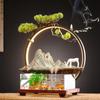 Chinese Wealth-Attracting Water Fountain with Fish Tank - Creative Ornament for Home or Office