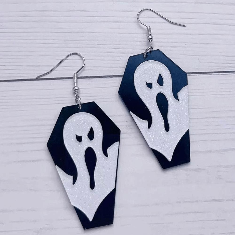 

1 Pair Alien Cute Ghost Ear Studs Acrylic Pumpkin Dangle Earrings Fashion Halloween Earrings Party Ghost