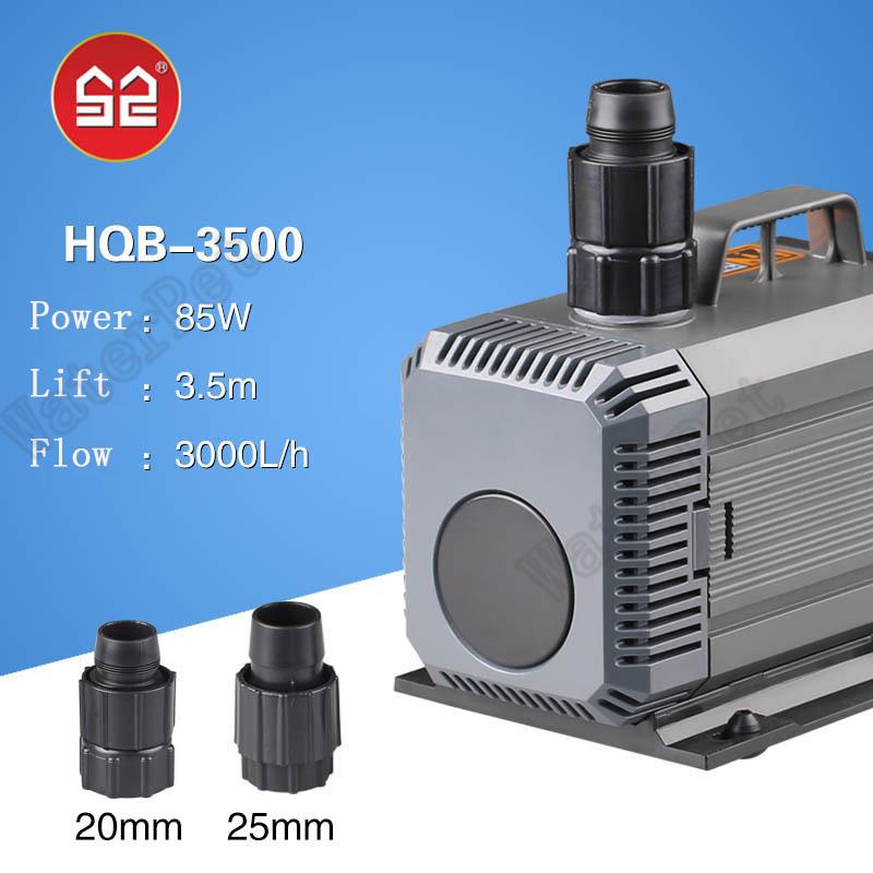 Ultra-Quiet Submersible Pump with Built-in Filter & Circulator 12V/24V for Home Aquariums, Ponds & Marine Applications