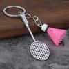 Keychain Pendant Simulated Badminton Racket Charm Mini Key Chain Zinc Alloy Pendant Personalized Bag Accessories