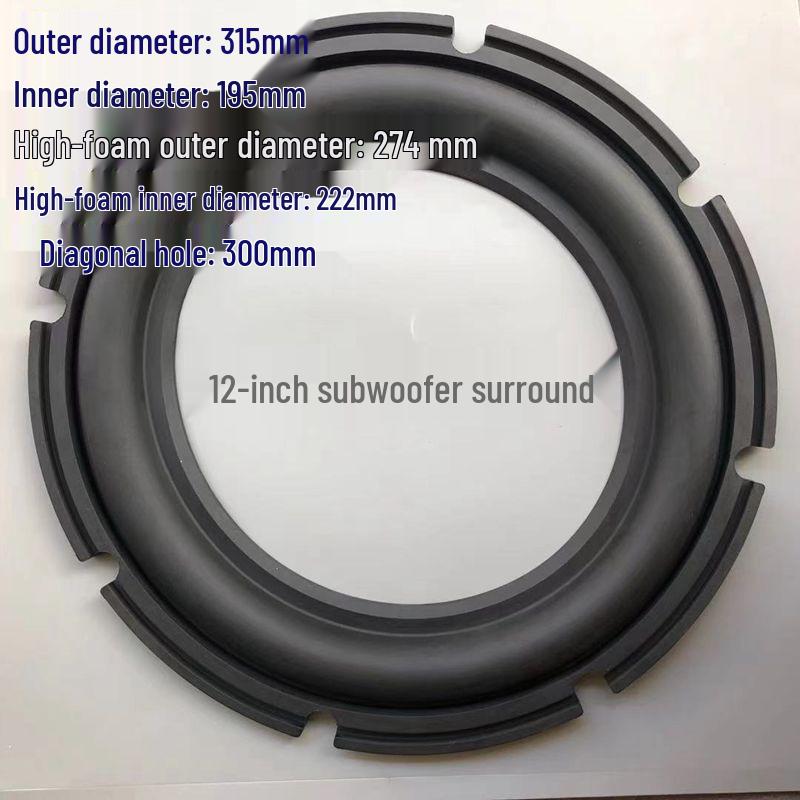Speaker Repair Rubber Edge: Sizes 1.5/2/2.75/3/4/5/6/7/8/10/12 inches