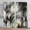 2 Pcs Black and White Maple Leaves Print Curtains,suitable for Bedroom,living Room Kitchen Decor,home Decoration,window Decor
