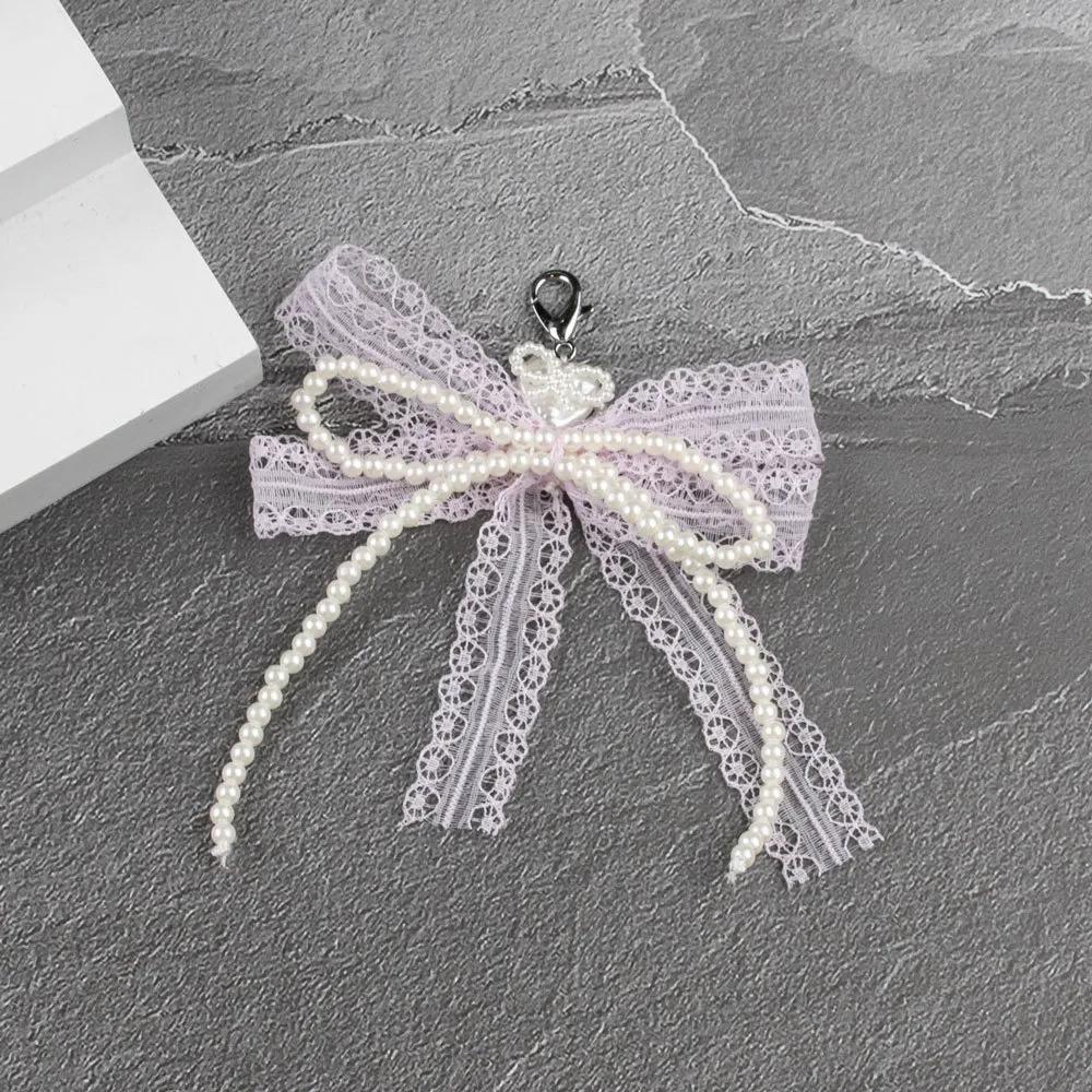 1Pcs Lace Pearl Bow Shoe Laces Charms for Sneakers Decorative Premium Decorative Shoelaces Charm Accessories Shoe Flower Buckle