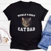 Funny World's Best Cat Dad Tee, Custom Cat Photo Father's Day Gift for Cat Owner