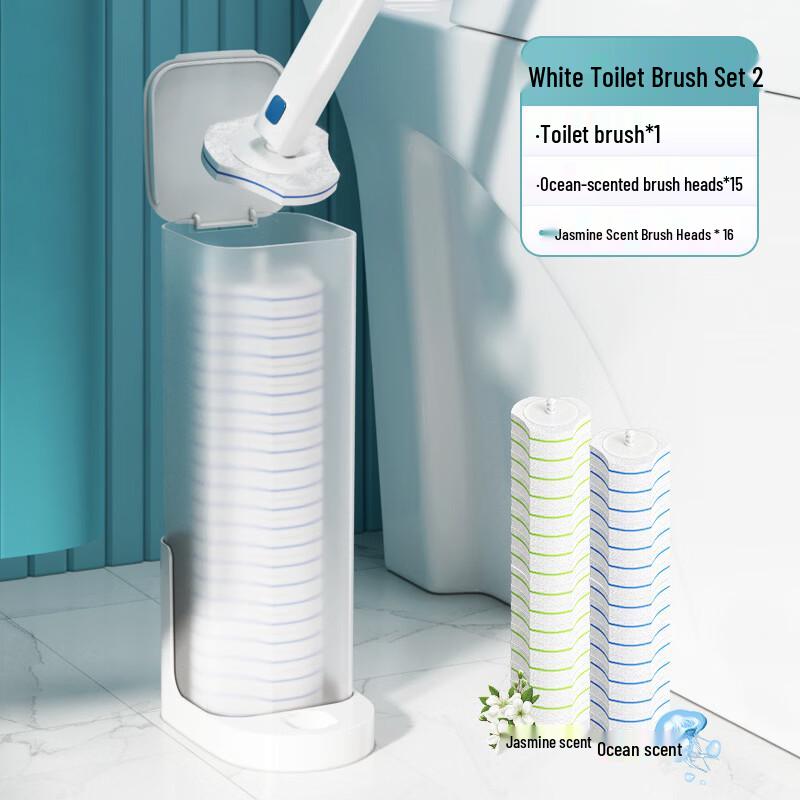 Disposable Wall-Mounted Toilet Brush Set