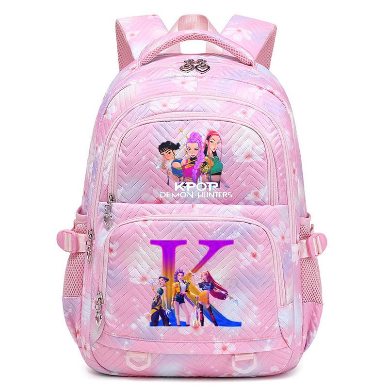 Kinder Mädchen Kpop Rumi Zoey Mira Buchstaben Aufdruck Student Schultasche Wasserdichter Rucksack