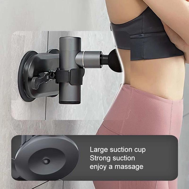 Soporte para Pistola de Masaje Ventosa Soporte para Pistola de Fascia Fijador Libera Tus Manos Compañero Masajeador Sin Necesidad de Instalación