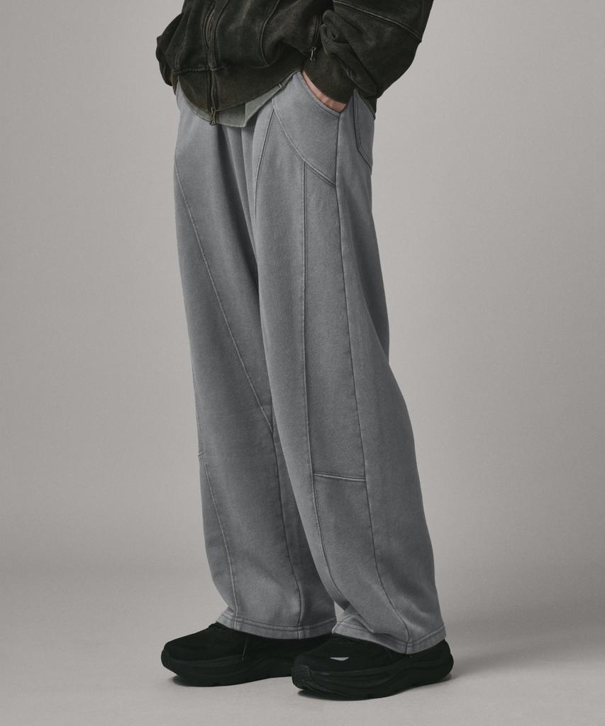 Beodeonteu Multi-Cut Line Pigment Sweatpants [Gray]