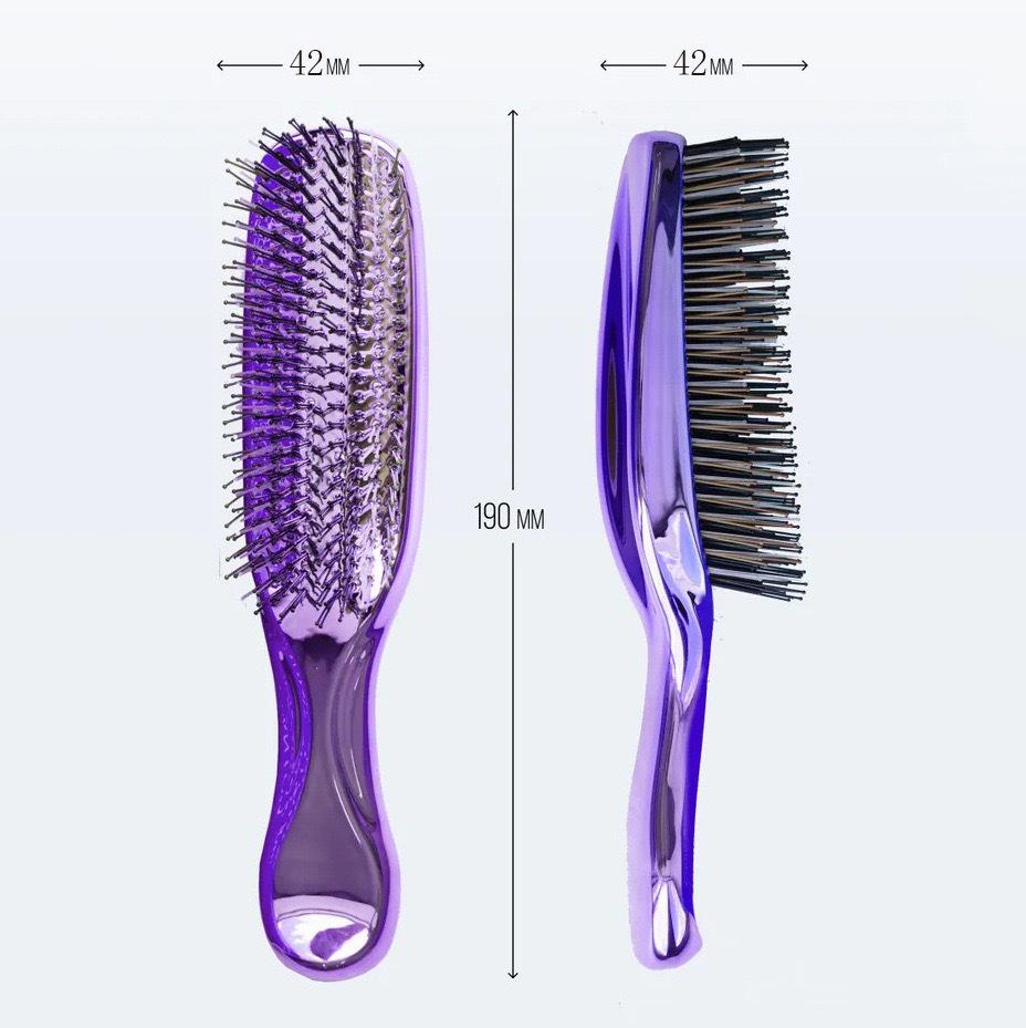 Zeus Electroplated Dual-Use Hair Styling Comb: High-End Straightening & Volumizing Tool