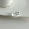 VENTFILLE 925 Sterling Silver Retro Ring For Women Irregular Blocks Adjustable Simple Temperament Party Gift Jewelry New Trendy