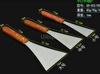 Stainless Steel Steak Fried Shovel Spatula Pizza peel Grasping Cutter Spade Pastry BBQ Tools Wooden Rubber Handle Kitchen turner