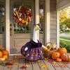Velvet Halloween Dress and Bow Set for Small Pets Creative Printed Costume Outfit Suitable for Porch Goose and Small Animals