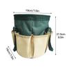 19x19x21.5cm Green Garden Tool Bag 6 Pocket Oxford Storage Pouch