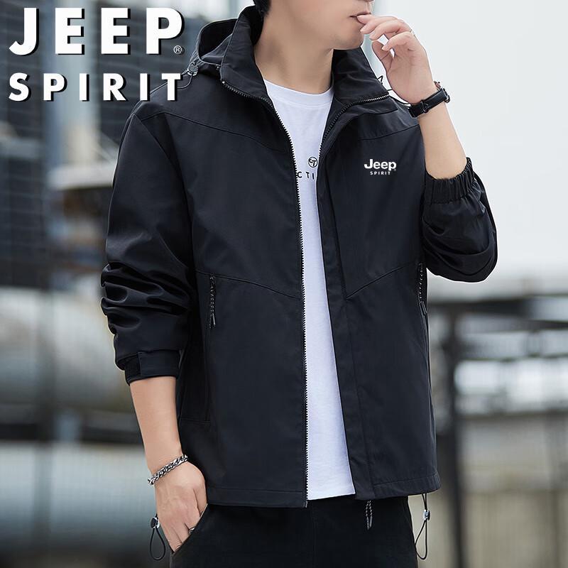 JEEP SPIRIT Men's Hooded Casual Outdoor Jacket