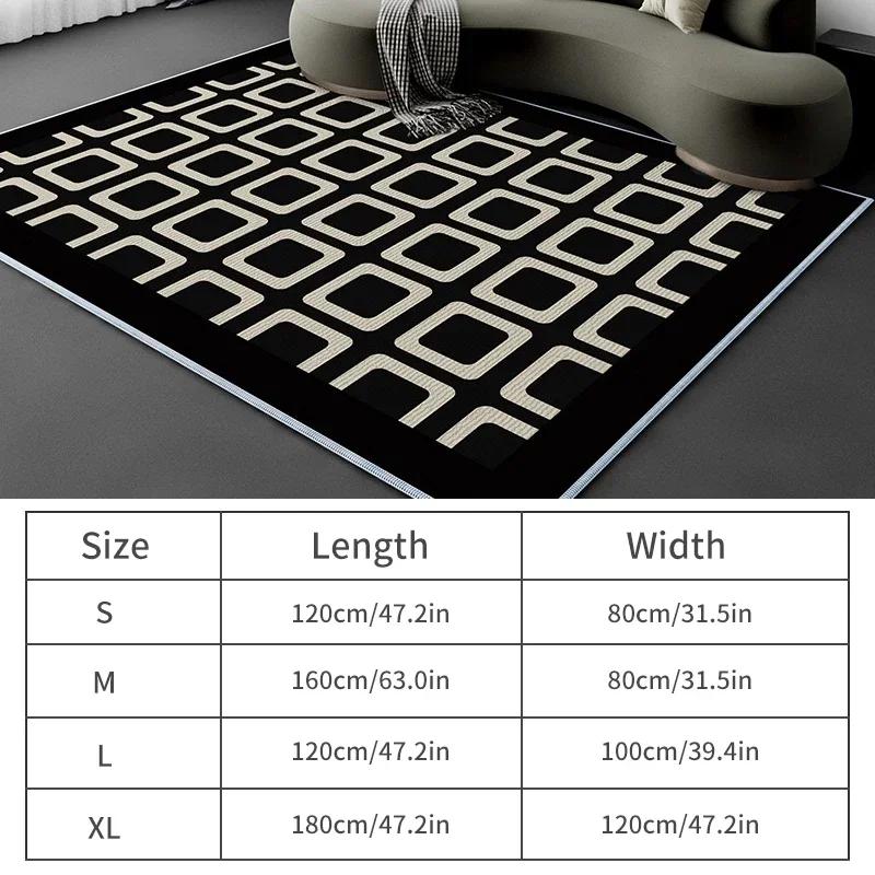 Nordic Printed Floor Mat Large Carpet Sofa Rug Anti Slip Living Room Bedroom Bedside Mats Floor Foot Pad Decor Kids Playing Mat